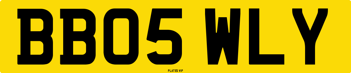 BB05 WLY Number Plate