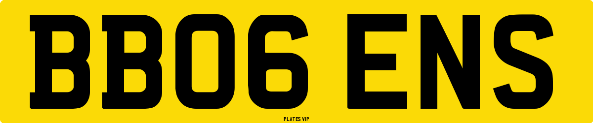 BB06 ENS Number Plate