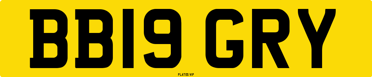 BB19 GRY Number Plate