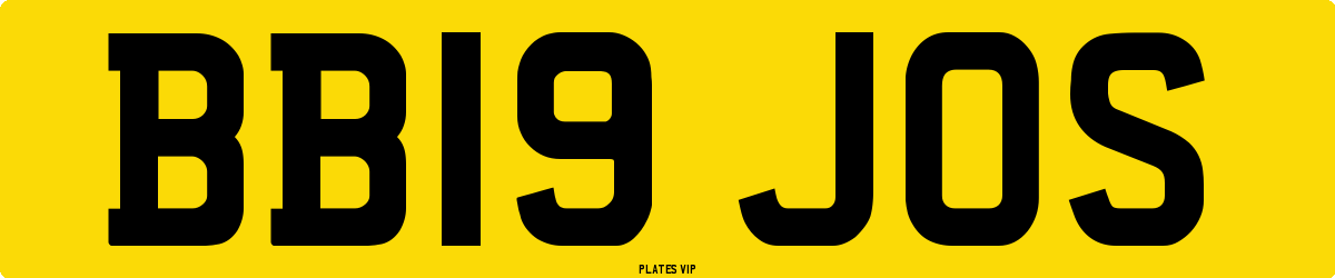 BB19 JOS Number Plate