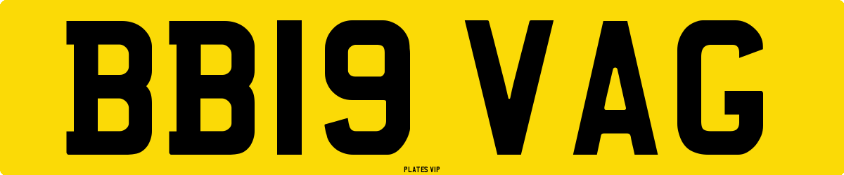 BB19 VAG Number Plate