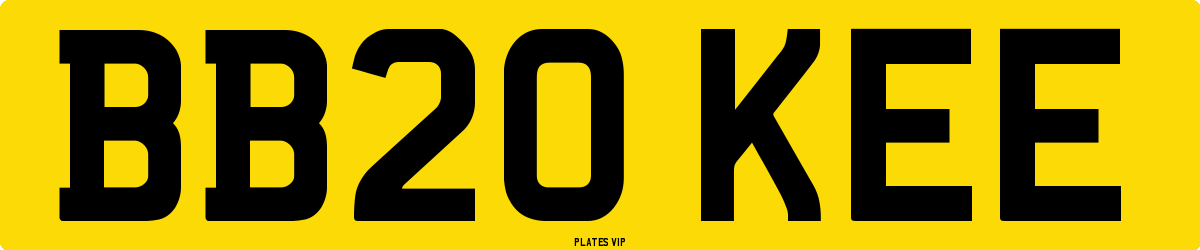 BB20 KEE Number Plate