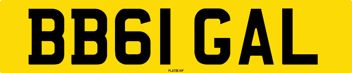 BB61 GAL Number Plate