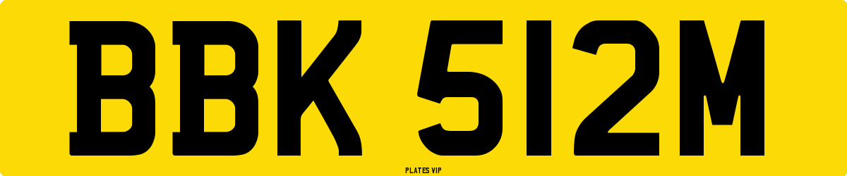 BBK 512M Number Plate