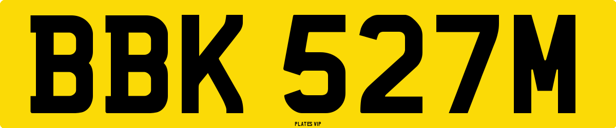BBK 527M Number Plate
