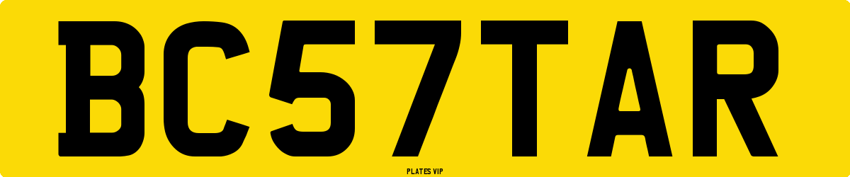 BC 57 TAR Number Plate