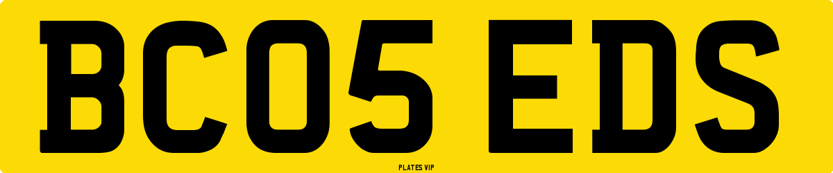 BC05 EDS Number Plate