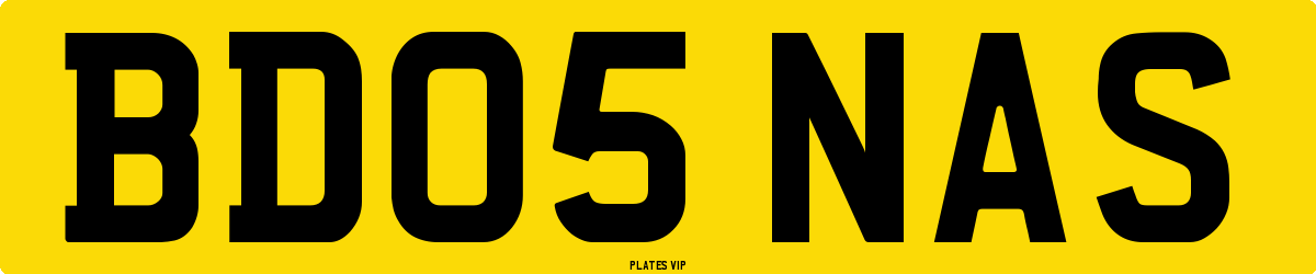 BD05 NAS Number Plate