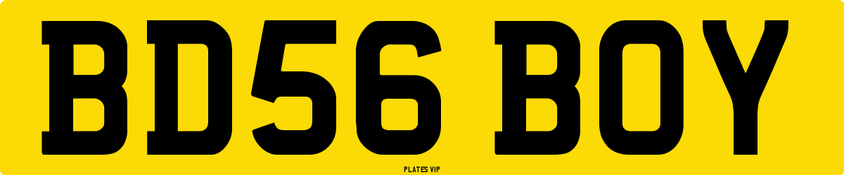 BD56 BOY Number Plate