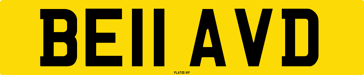 BE11 AVD Number Plate