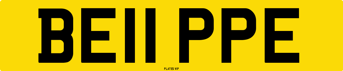 BE11 PPE Number Plate