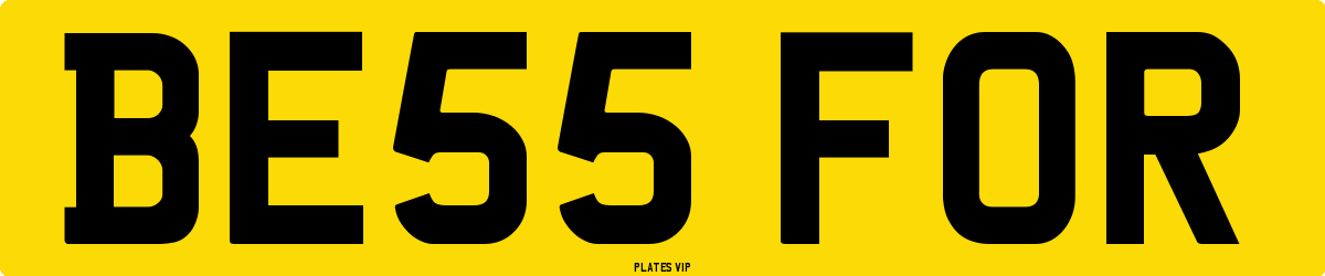 BE55 FOR Number Plate