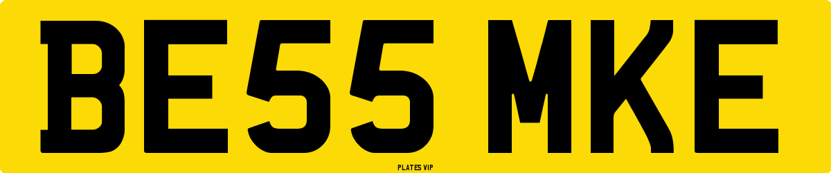 BE55 MKE Number Plate