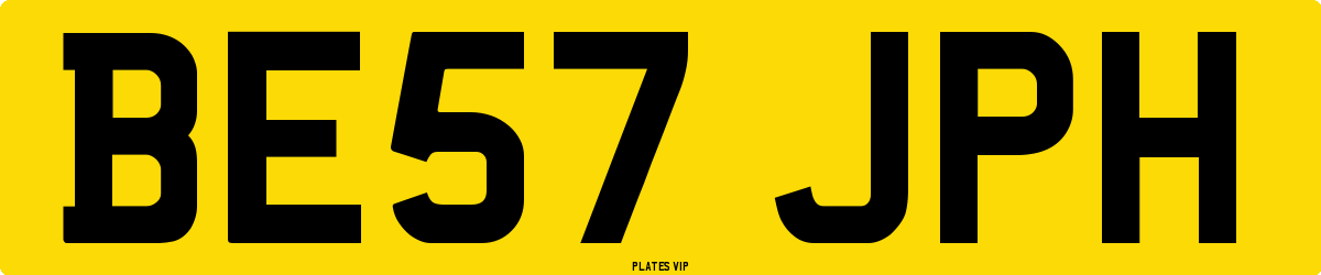 BE57 JPH Number Plate