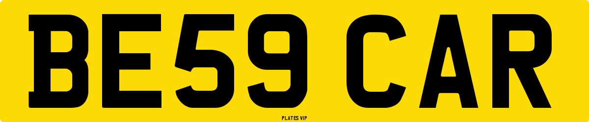 BE59 CAR Number Plate