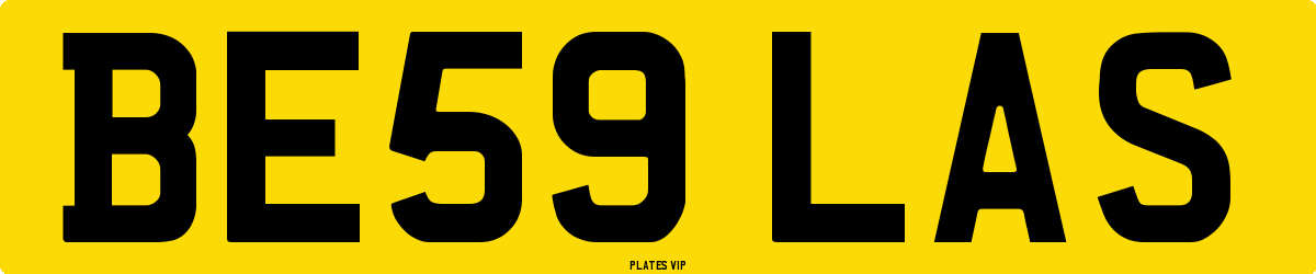 BE59 LAS Number Plate