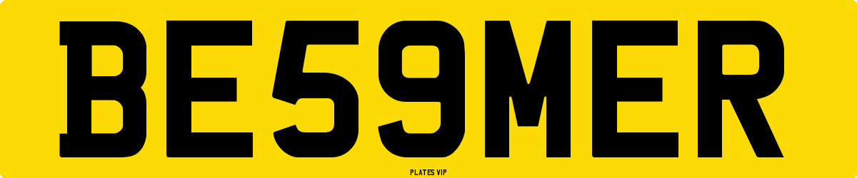 BE59MER Number Plate