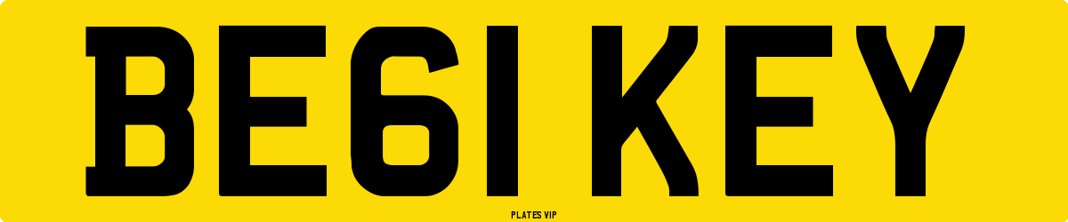 BE61 KEY Number Plate