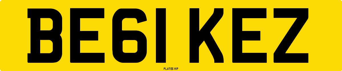 BE61 KEZ Number Plate