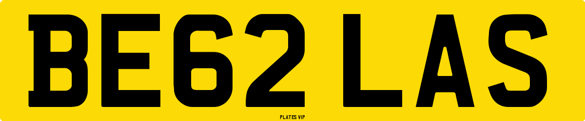 BE62 LAS Number Plate