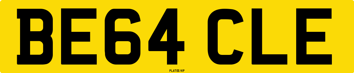 BE64 CLE Number Plate