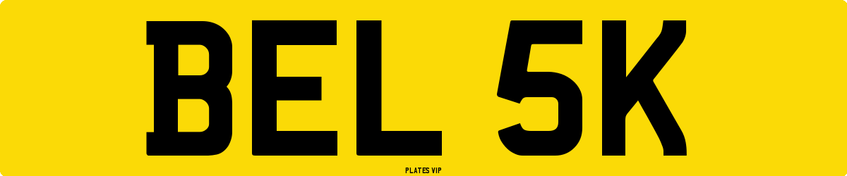 BEL 5K Number Plate