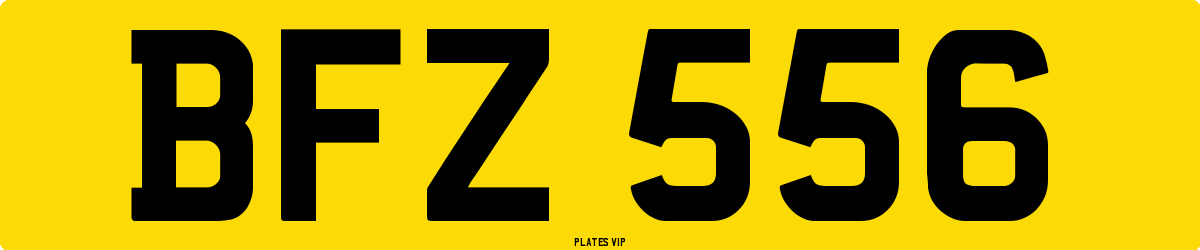 BFZ 556 Number Plate