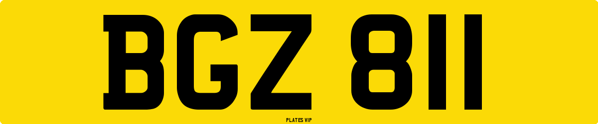 BGZ 811 Number Plate