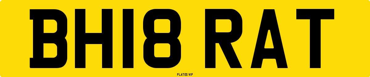 BH18 RAT Number Plate