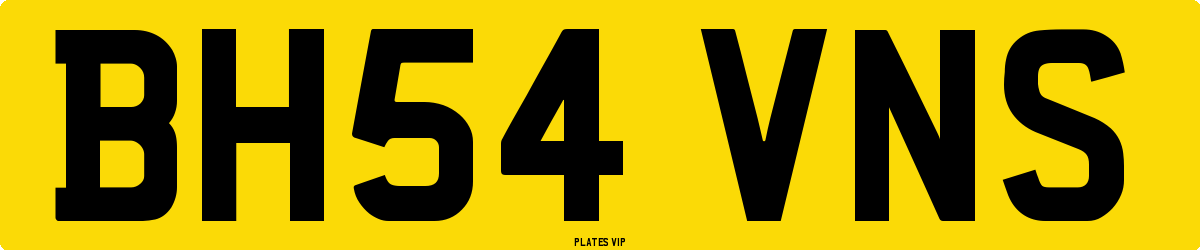 BH54 VNS Number Plate
