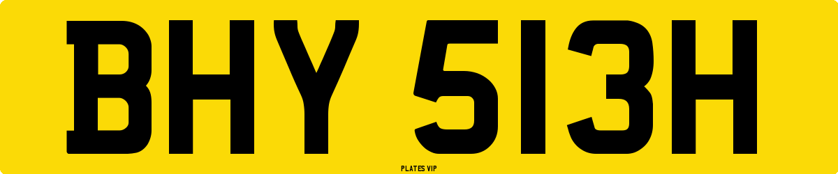 BHY 513H Number Plate