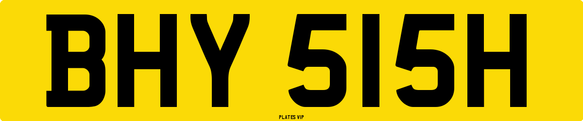 BHY 515H Number Plate