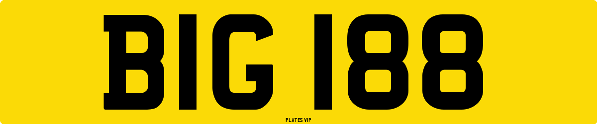 BIG 188 Number Plate