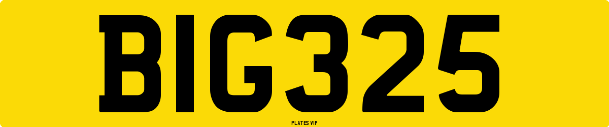 BIG325 Number Plate