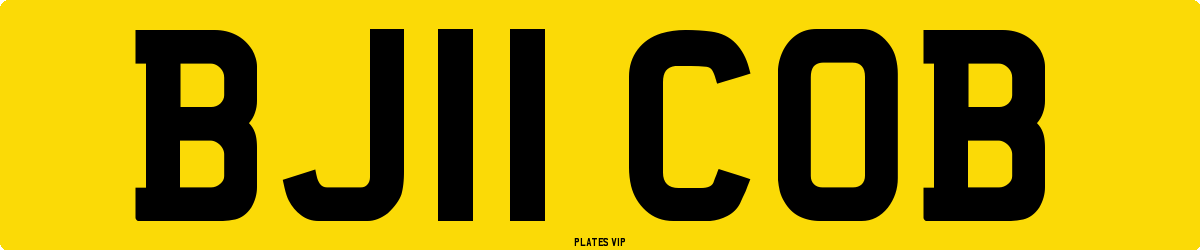 BJ11 COB Number Plate