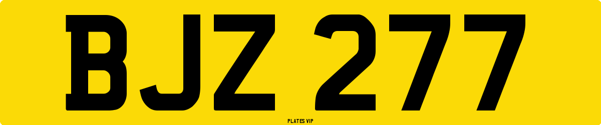 BJZ 277 Number Plate