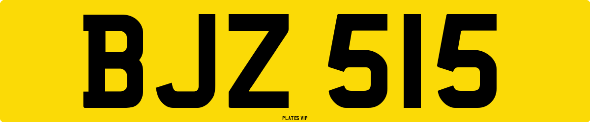 BJZ 515 Number Plate
