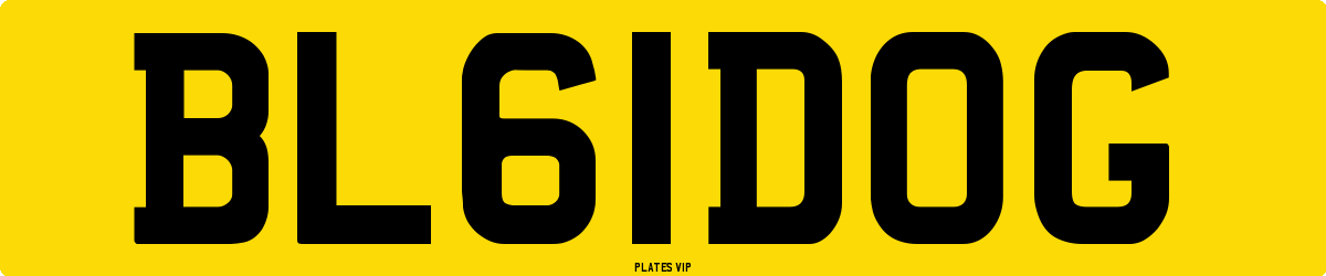 BL 61 DOG Number Plate