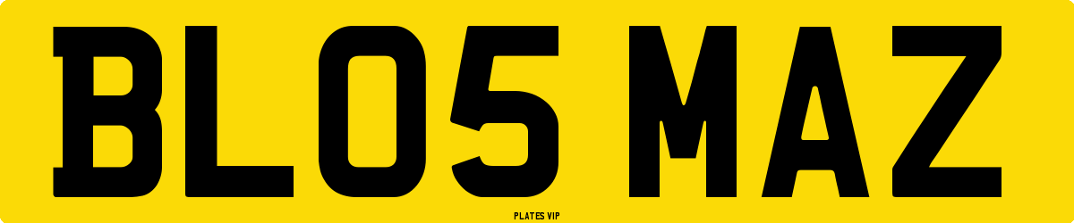 BL05 MAZ Number Plate