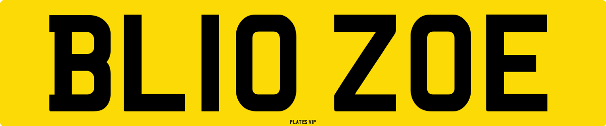 BL10 ZOE Number Plate
