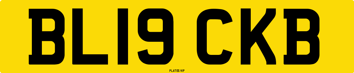 BL19 CKB Number Plate