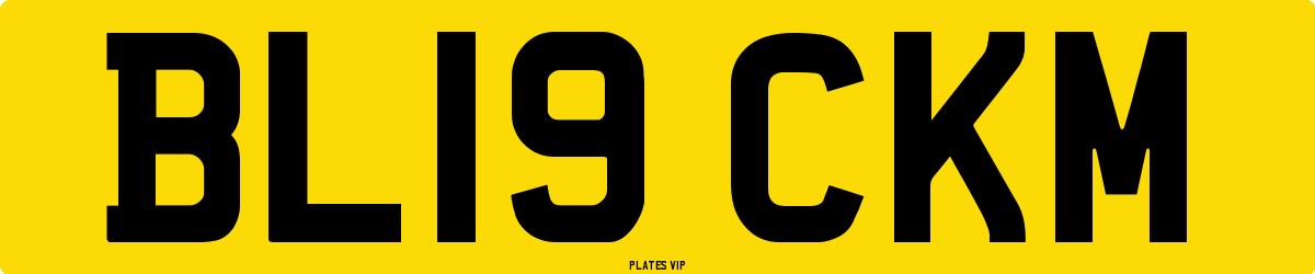 BL19 CKM Number Plate