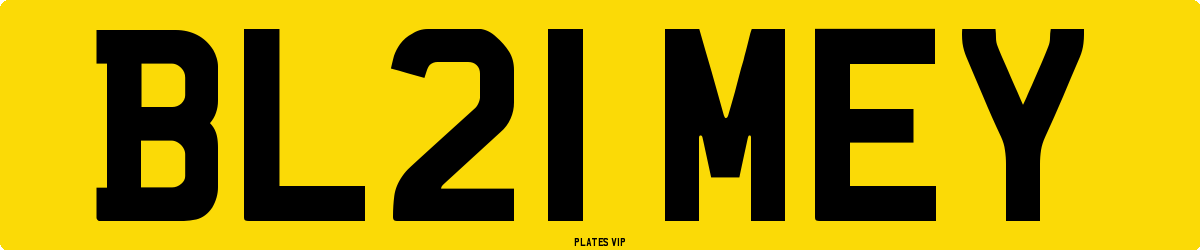 BL21 MEY Number Plate