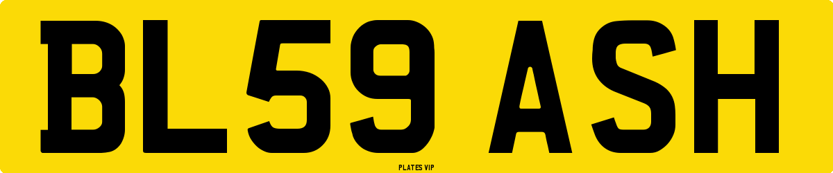 BL59 ASH Number Plate