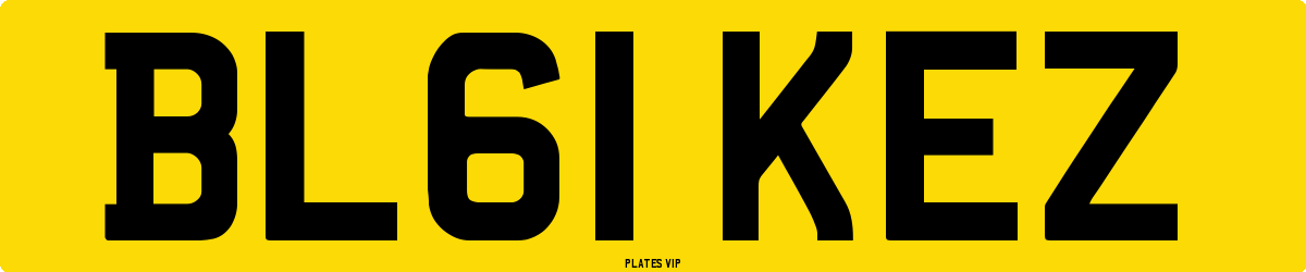 BL61 KEZ Number Plate