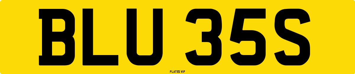 BLU 35S Number Plate