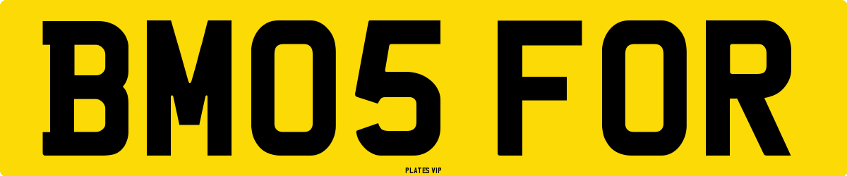 BM05 FOR Number Plate
