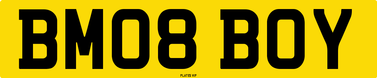 BM08 BOY Number Plate
