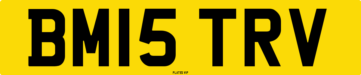 BM15 TRV Number Plate