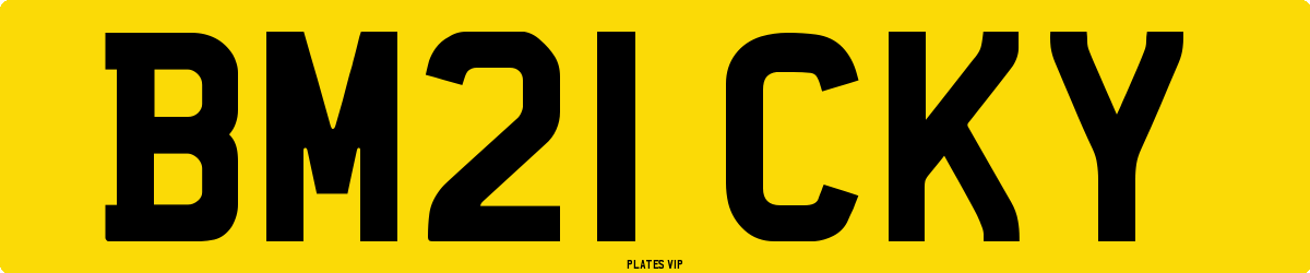 BM21 CKY Number Plate